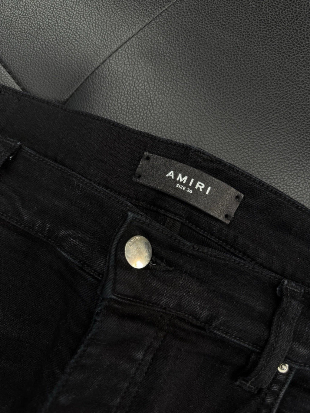 Amiri Black MX1 Color Patch Logo Jeans - Deadstockdenimla