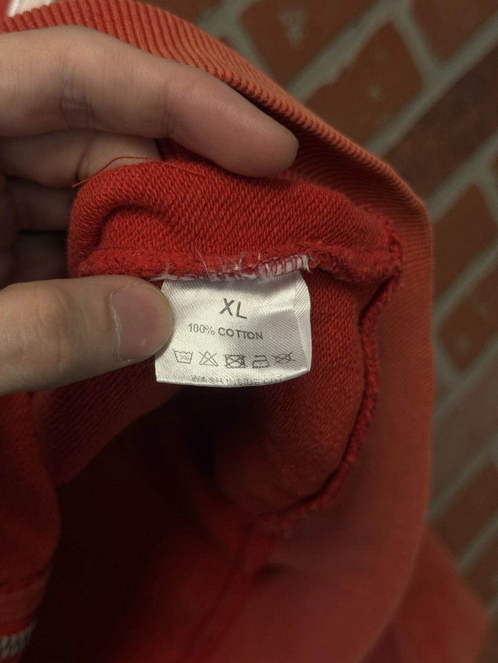 Vale Hoodie Red White Zip Up - Deadstockdenimla
