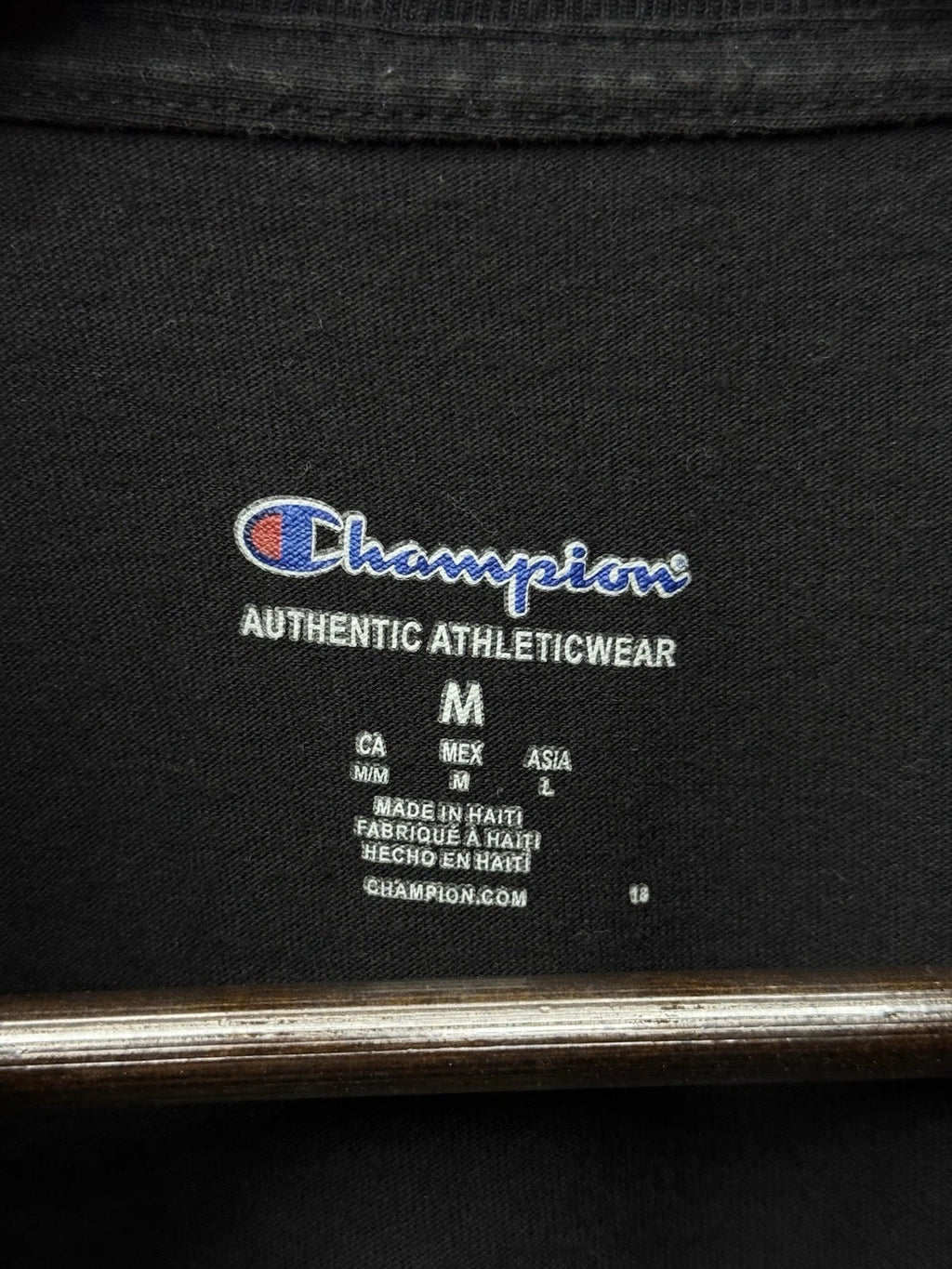 Off-white X Champion Virgil Abloh Black T Shirt - Deadstockdenimla