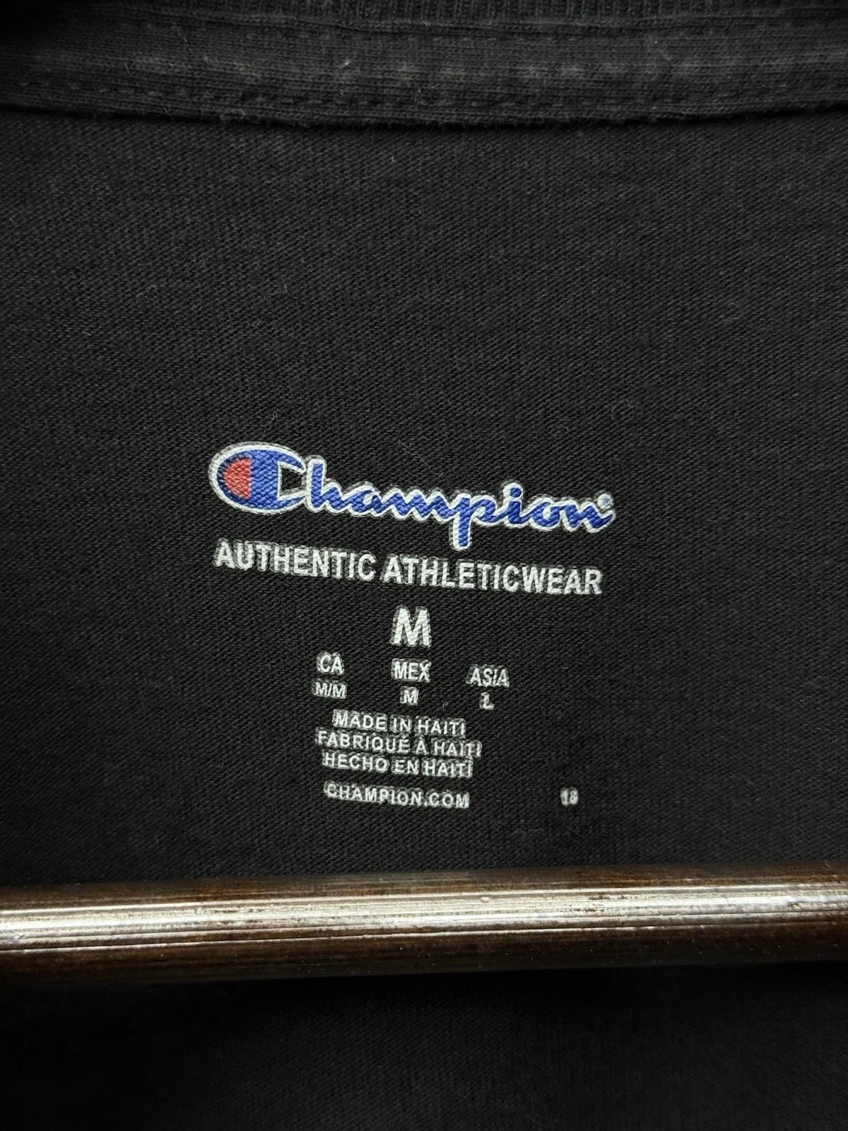 Off-white X Champion Virgil Abloh Black T Shirt - Deadstockdenimla