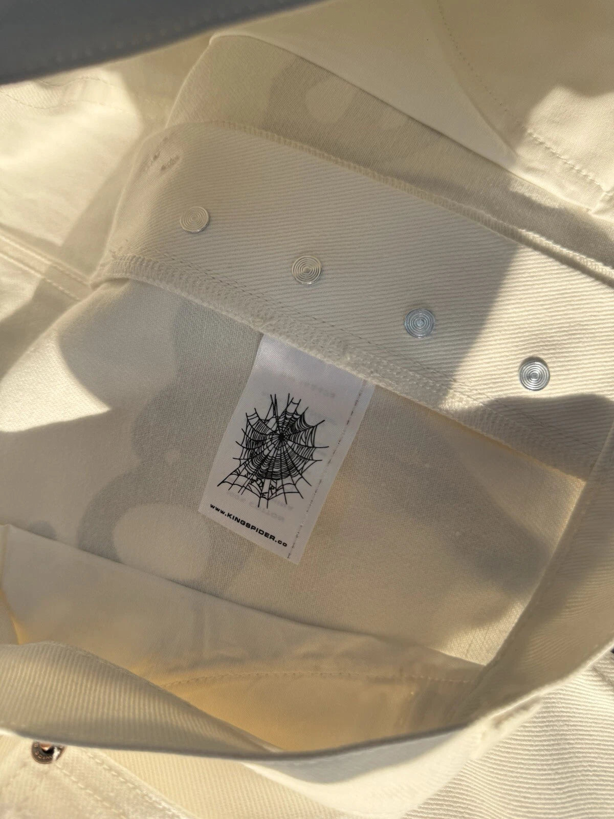 Sp5der OG Logo Denim Shorts - Deadstockdenimla