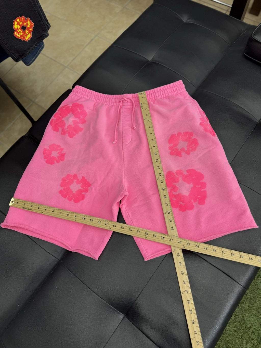 Pink Denim Tears Cotton Wreath Shorts