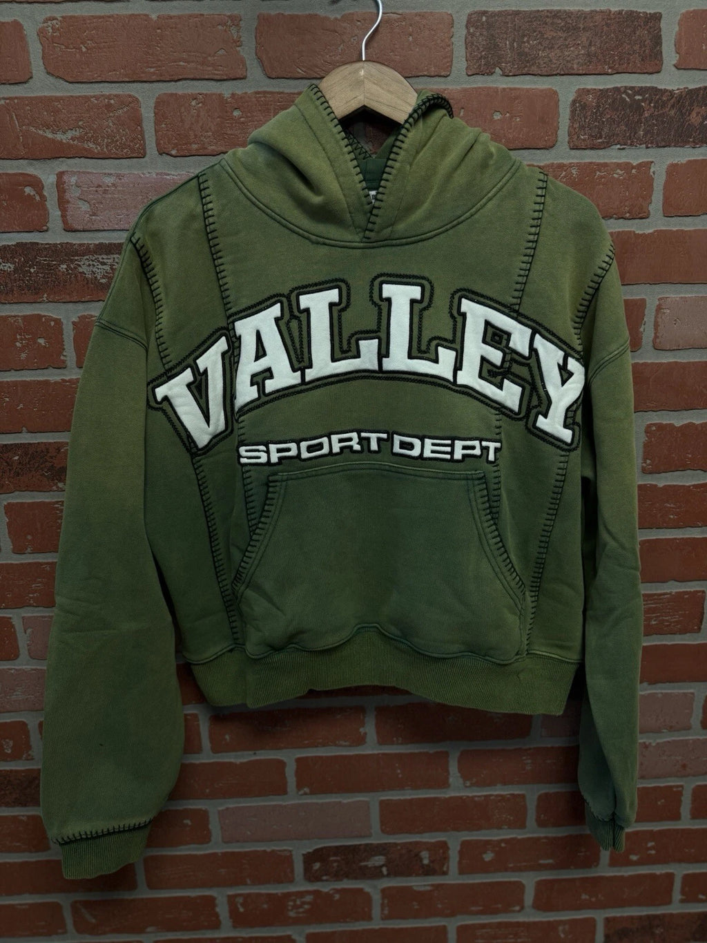 Vale Green Pull Over Hoodie Green - Deadstockdenimla