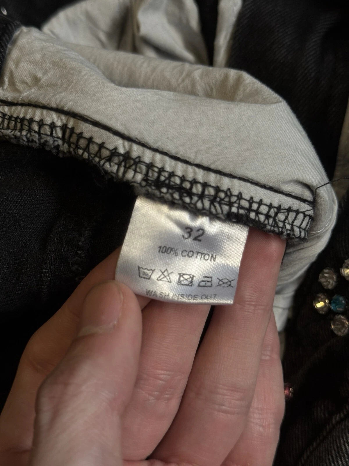 Vale Forever Crystal Black Jeans - Deadstockdenimla