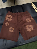 Denim Tears Cotton Wreath Shorts Brown - Deadstockdenimla