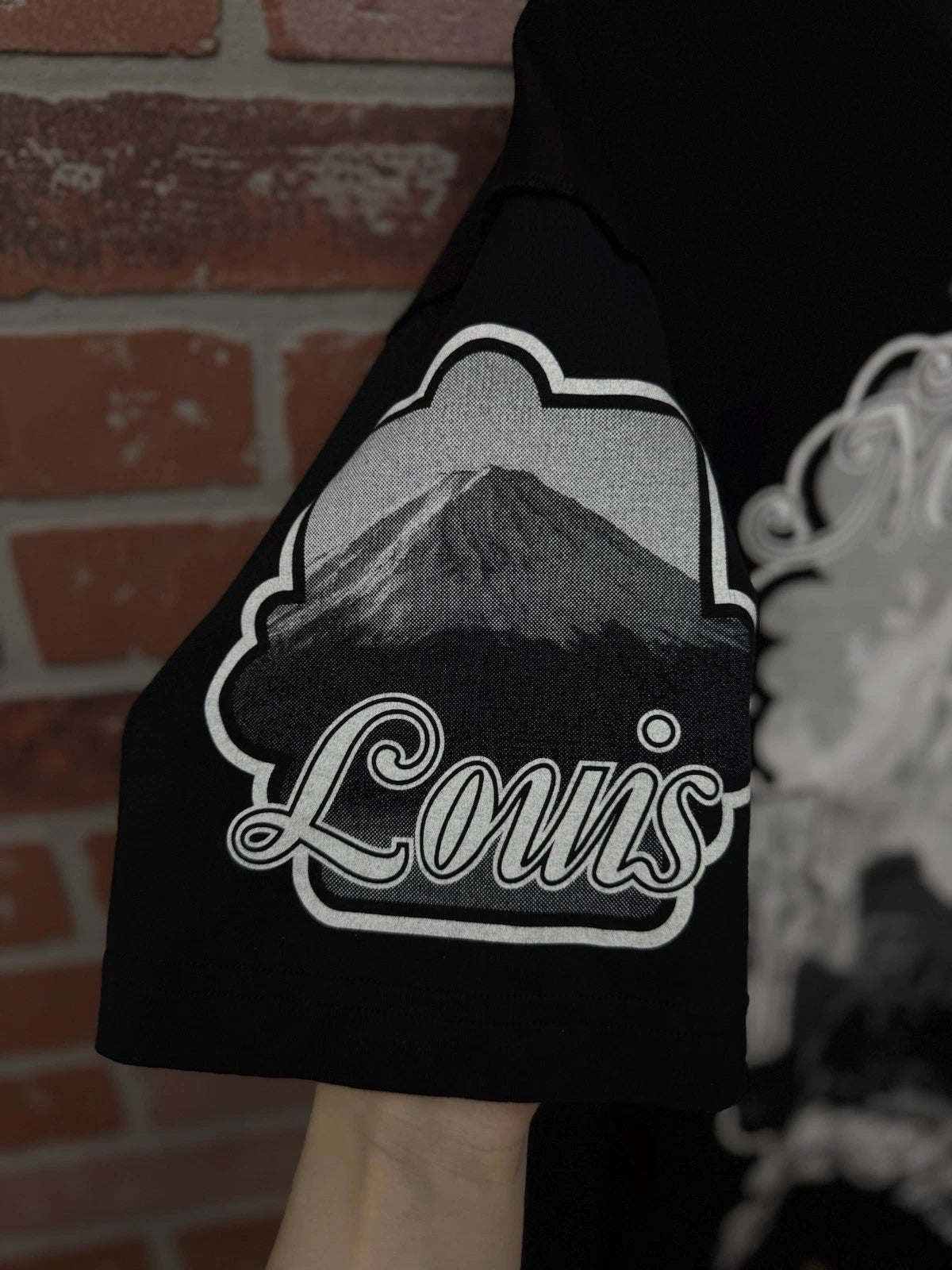 Louis Vuitton Mens Mountain Black/White T-shirt