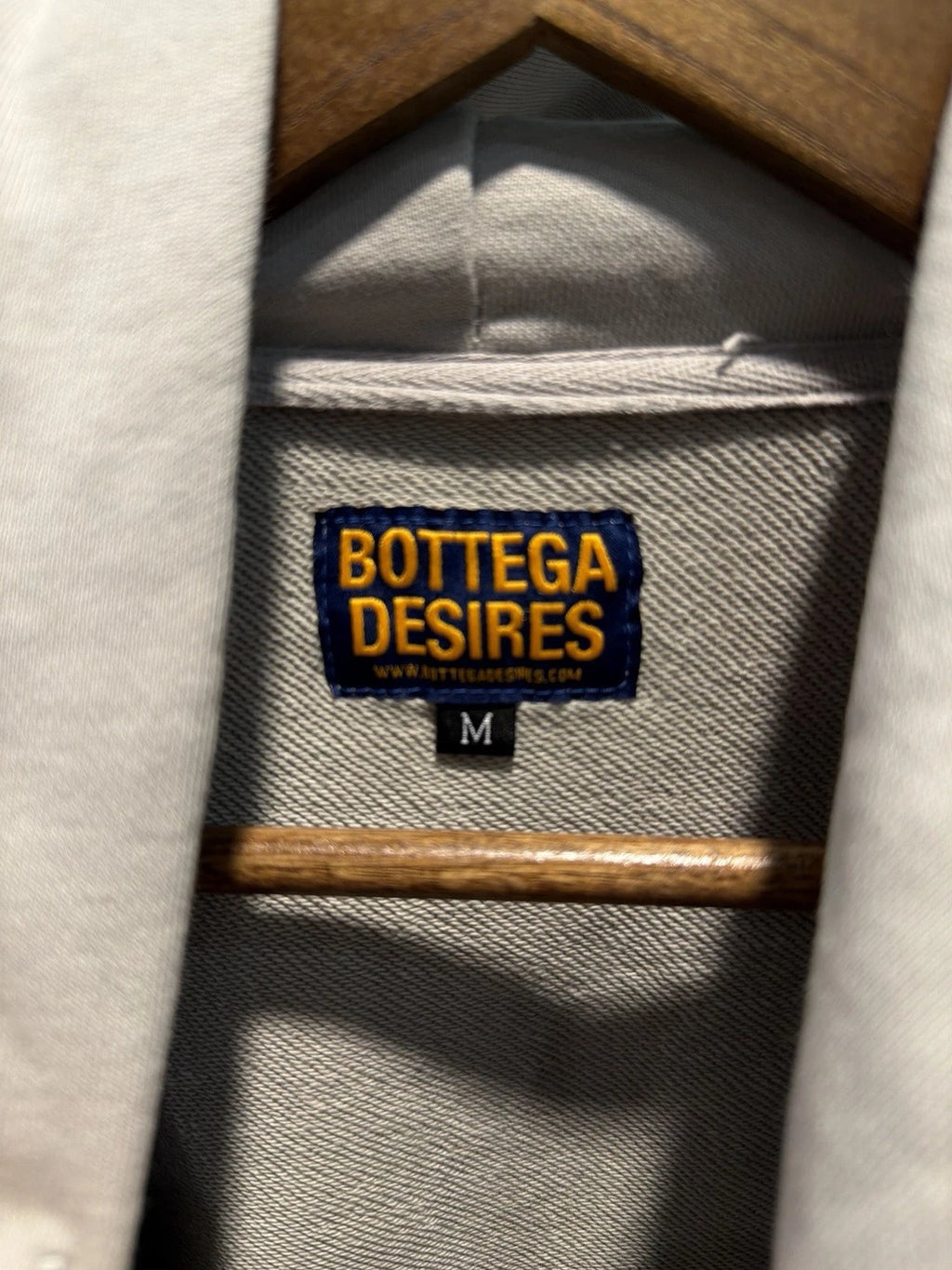 Bottega Desires Grey Zip-Up Hoodie - Deadstockdenimla