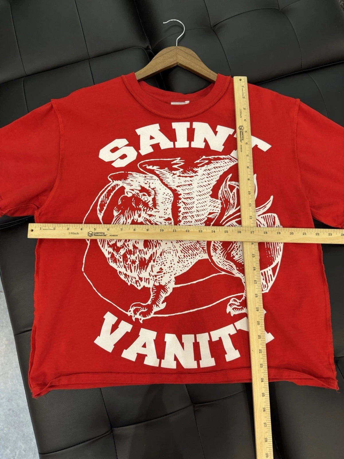 Saint Vanity T-shirt Red/White Logo