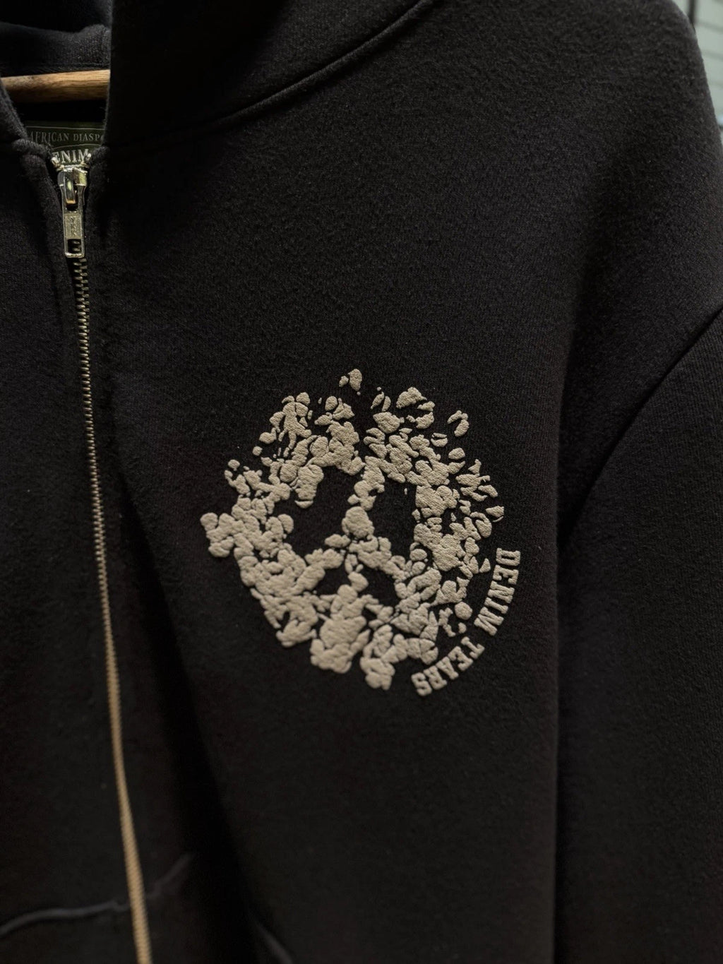 Denim Tears Zip Up Hoodie Black