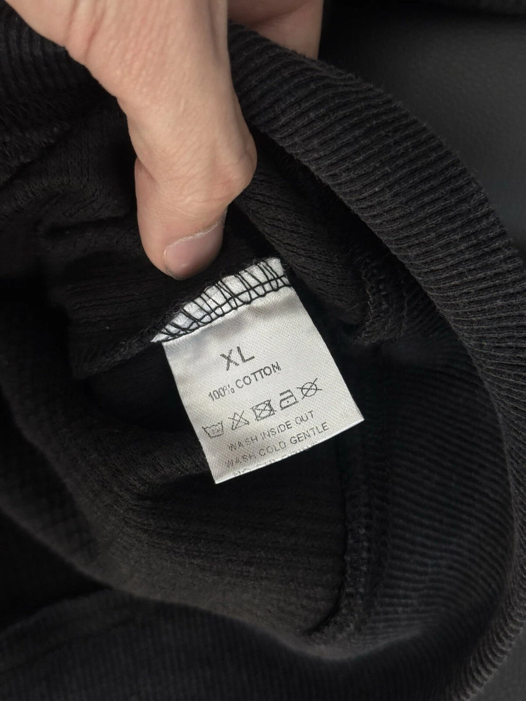 Vale Black Zip Up Hoodie Thermal - Deadstockdenimla