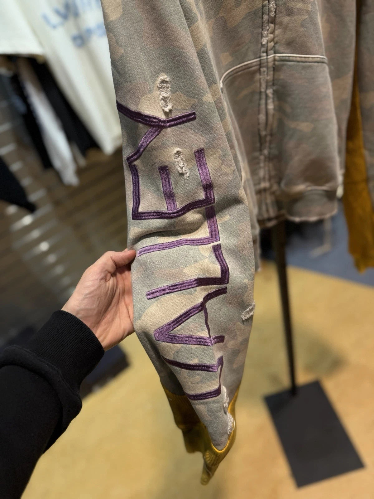 Vale Zip Up Hoodie Puple/Yellow - Deadstockdenimla