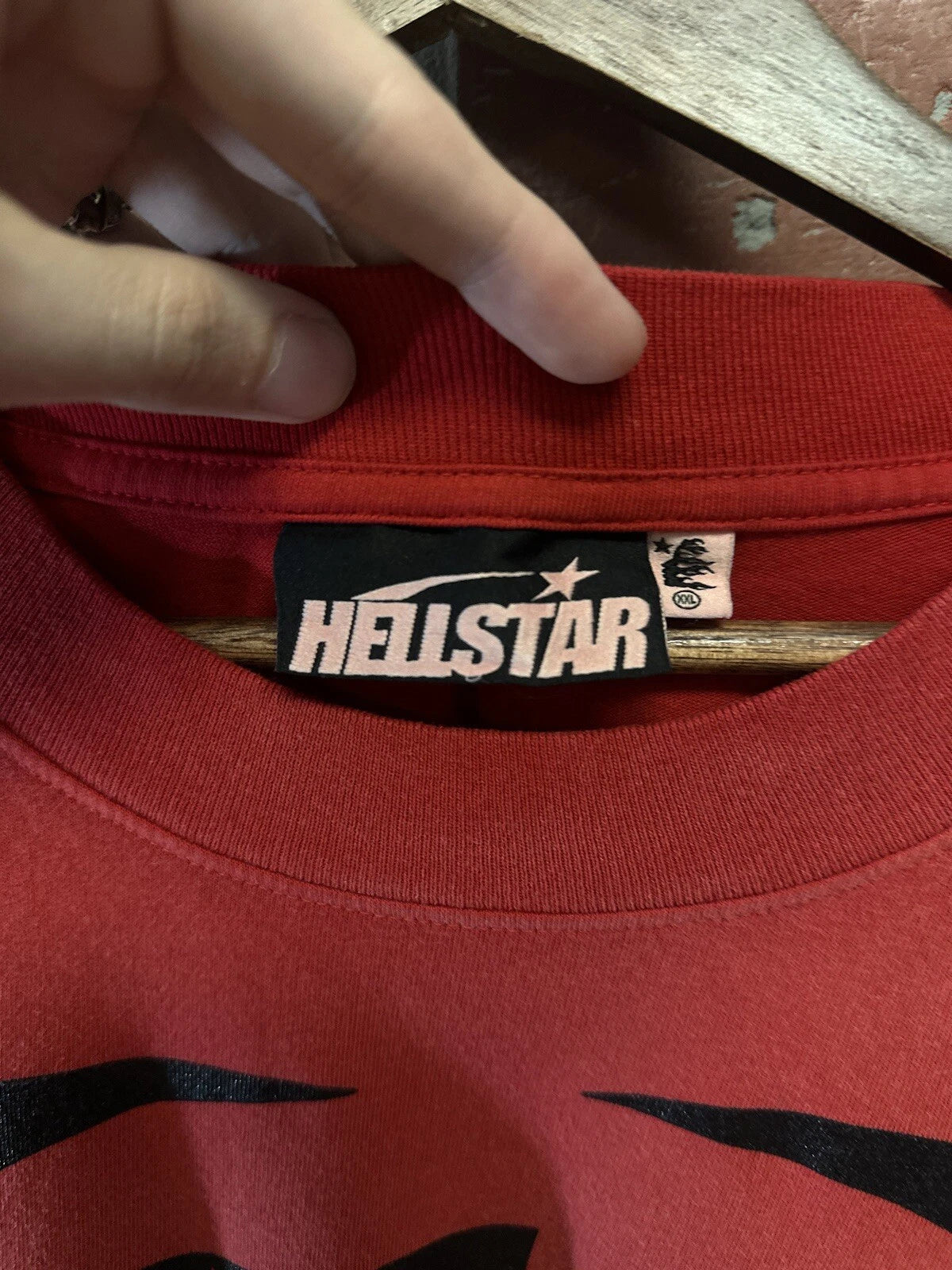 Hellstar Warm Up T-Shirt Red - Deadstockdenimla