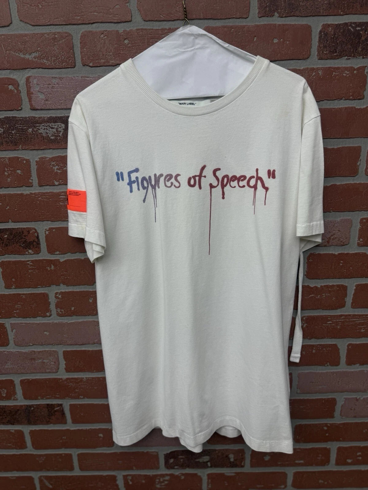 Off White "Cut Here" Logo T Shirt - Deadstockdenimla