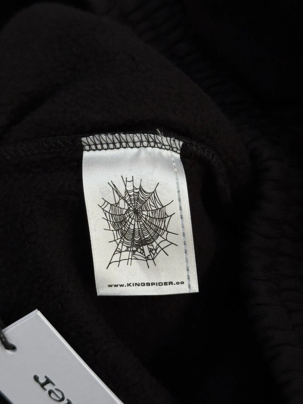 Sp5der OG Web V2 Phantom Sweat shorts Black/Red - Deadstockdenimla