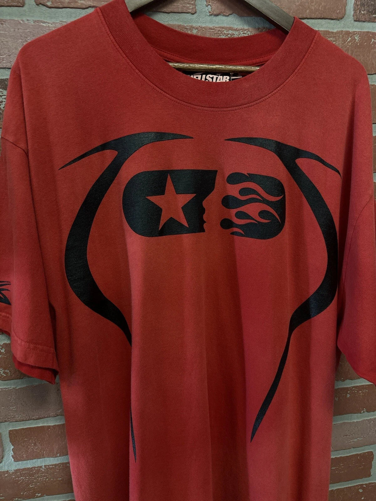 Hellstar Warm Up T-Shirt Red - Deadstockdenimla