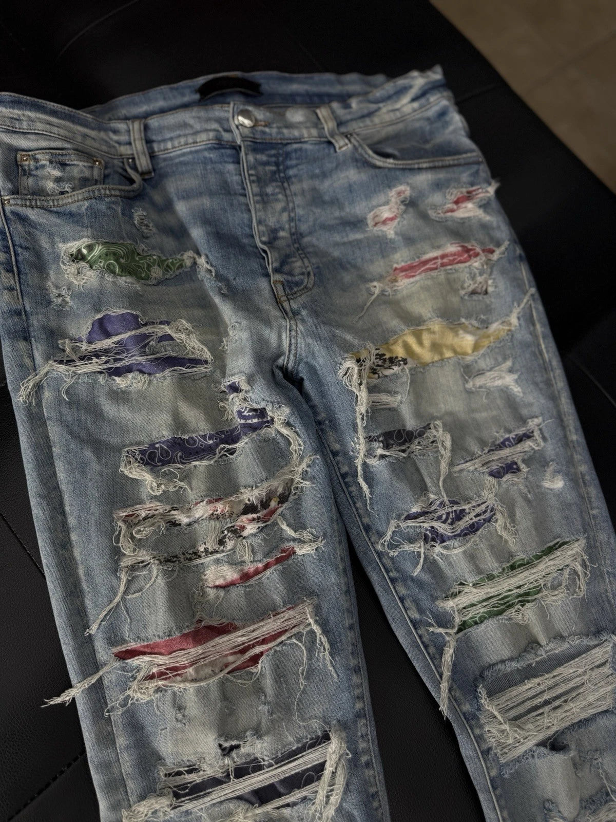 Amiri Jeans Blue Colorful - Deadstockdenimla