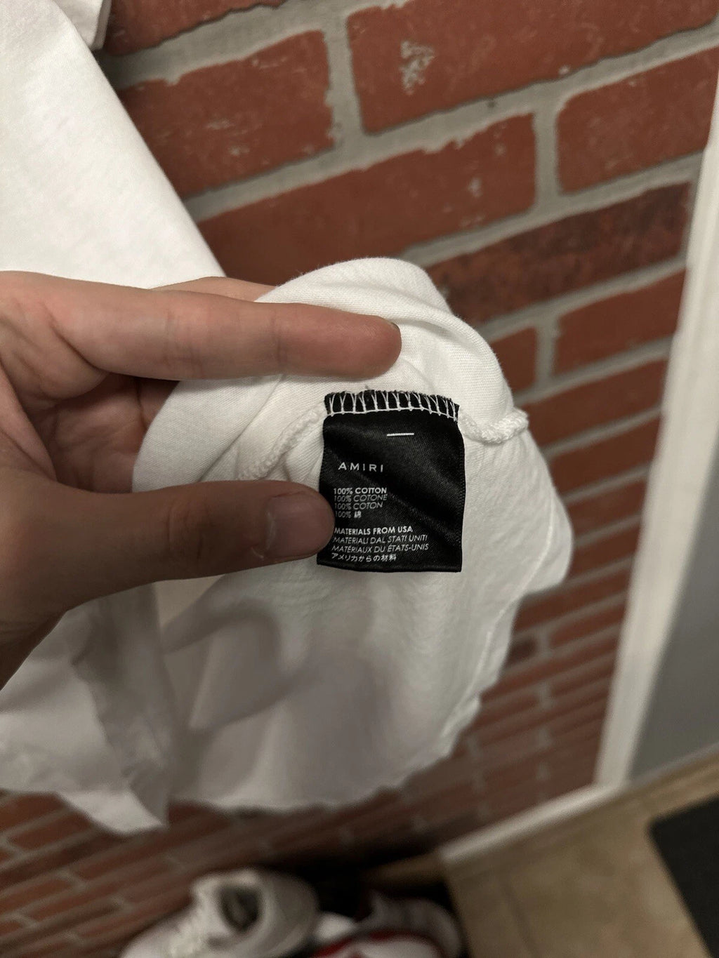 Amiri T-Shirt White Black Bandanna