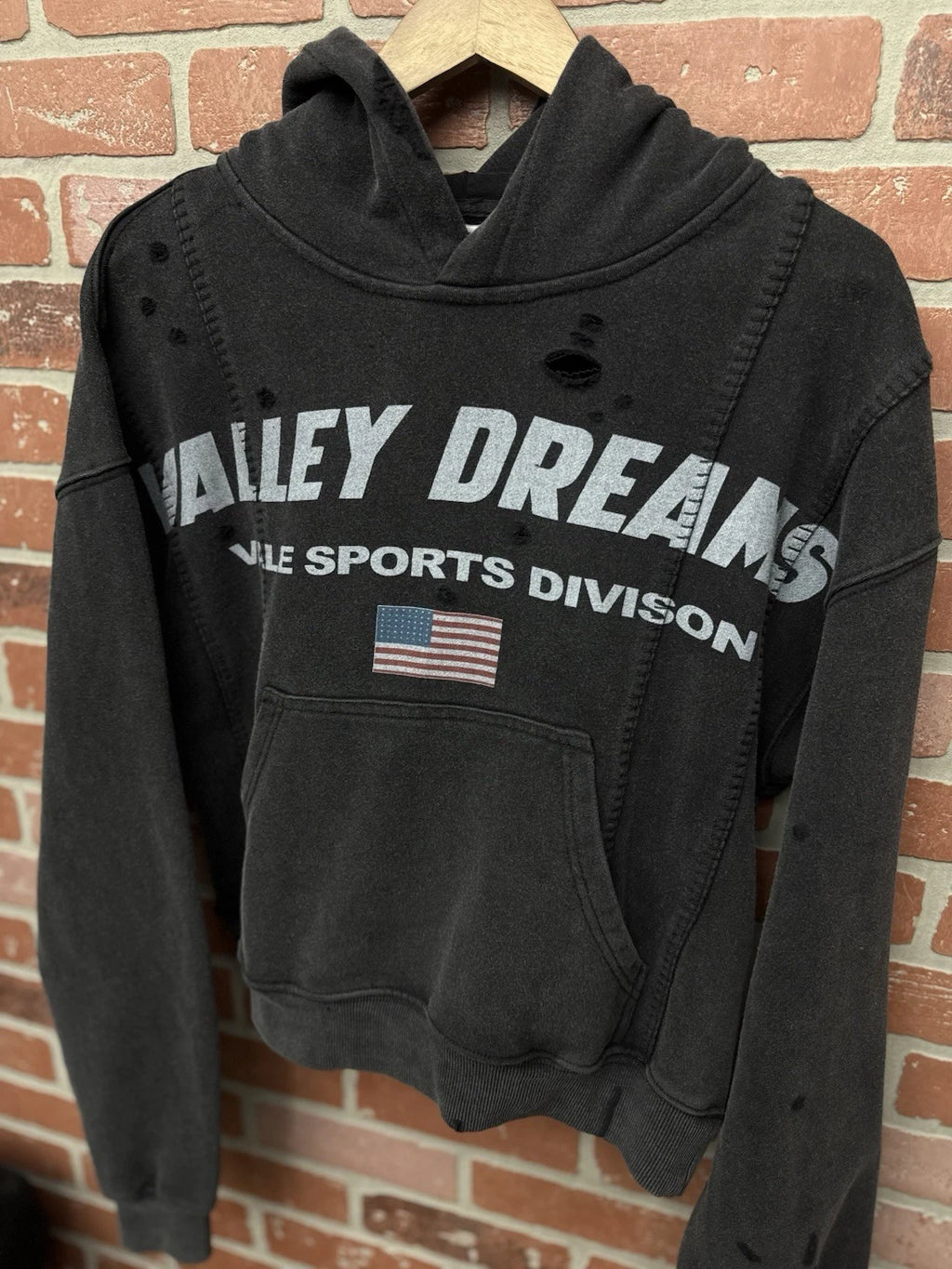 Vale Black Pull Over Hoodie Grey - Deadstockdenimla