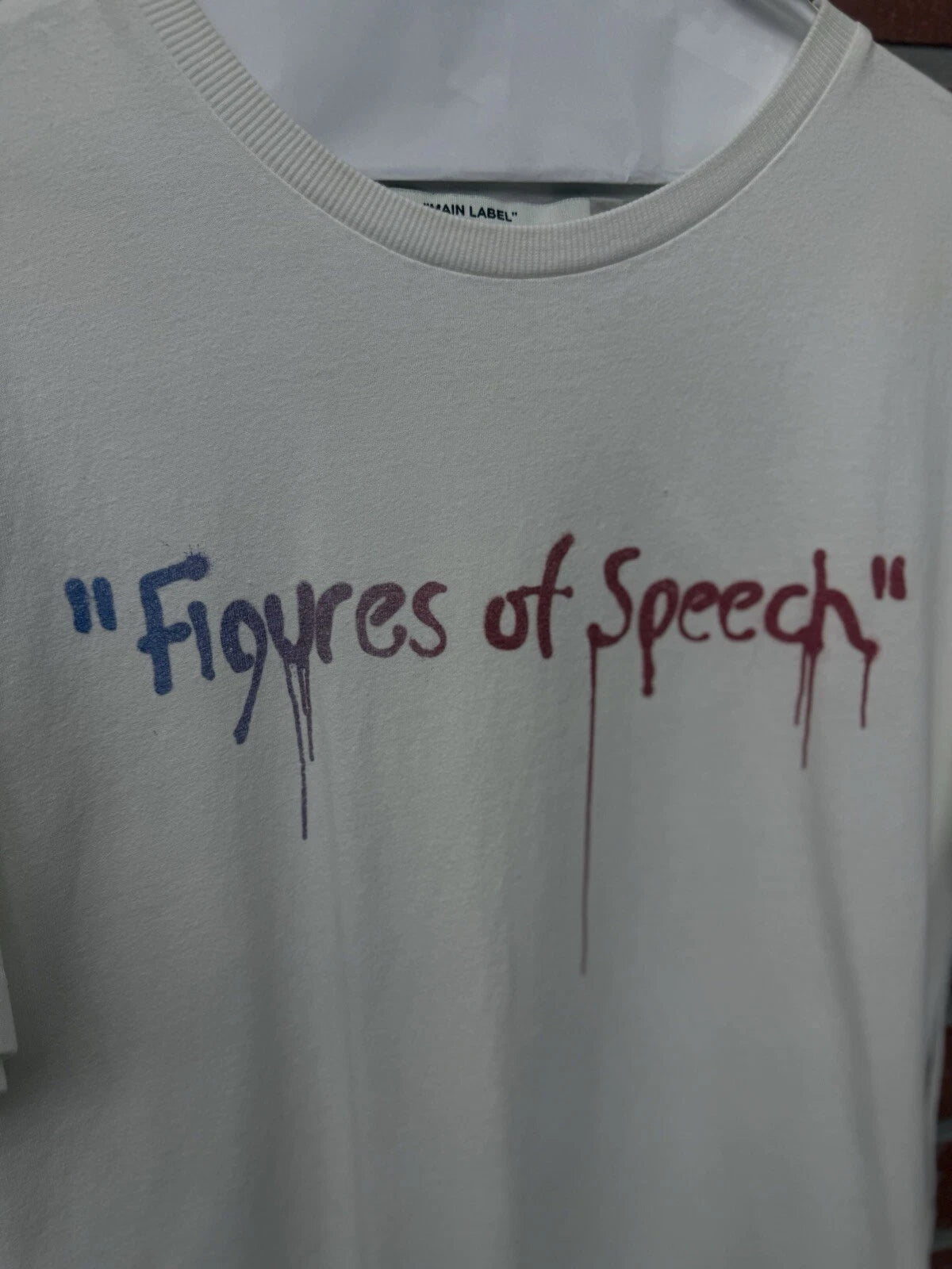 Off White "Cut Here" Logo T Shirt - Deadstockdenimla