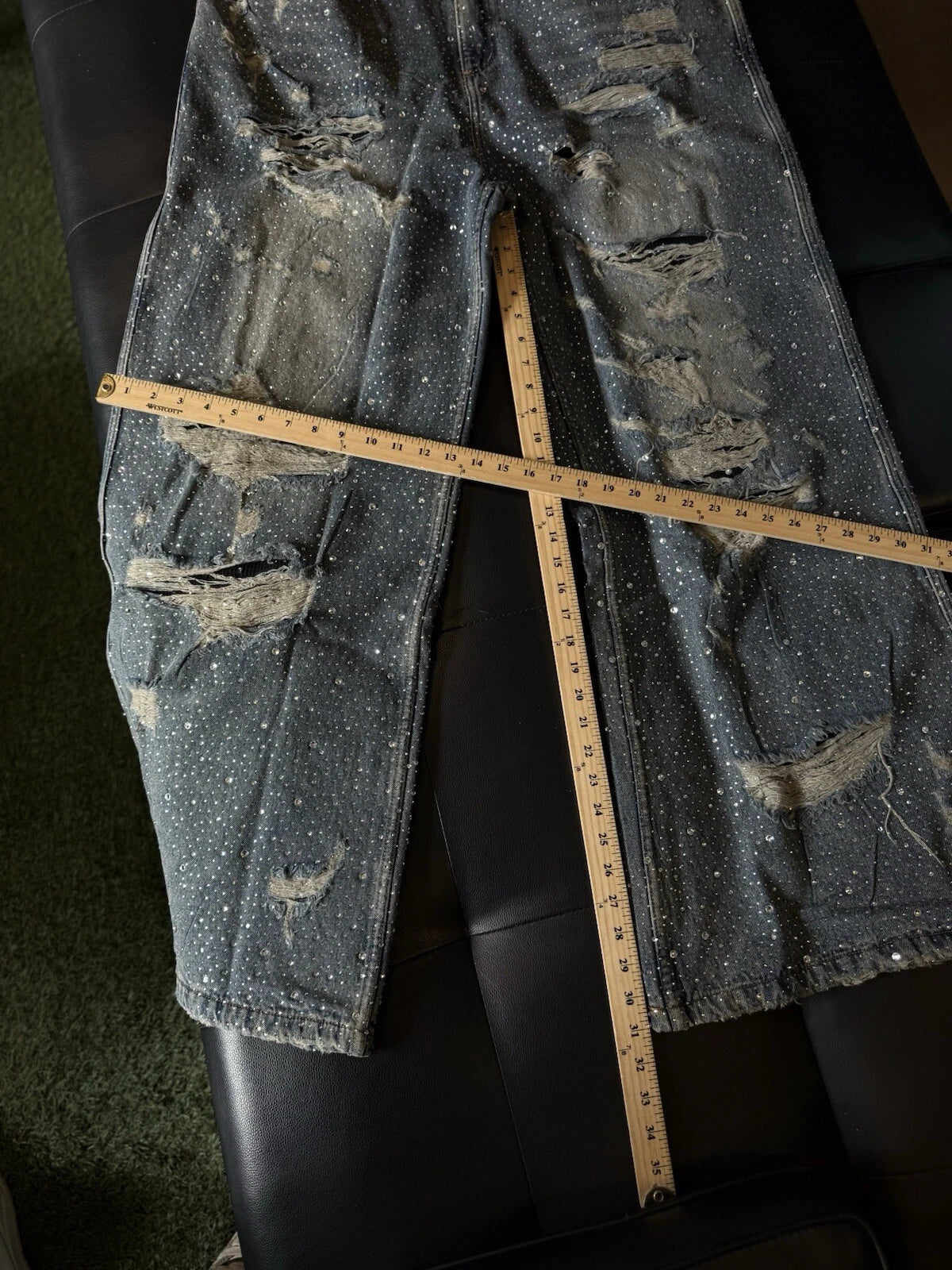 Vale Forever Crystal Blue Jeans - Deadstockdenimla