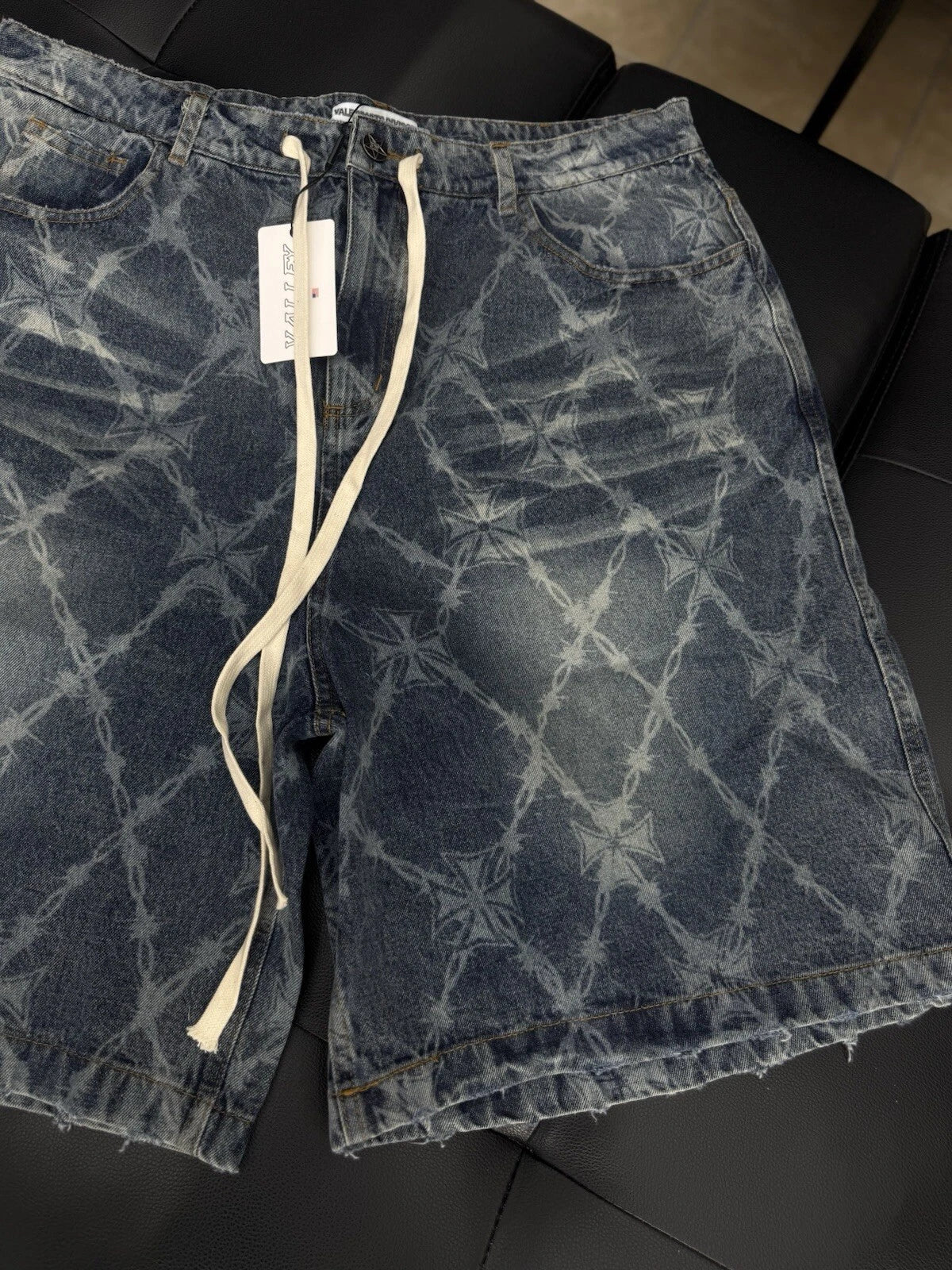 Vale Forever Blue Wire Jean Shorts - Deadstockdenimla