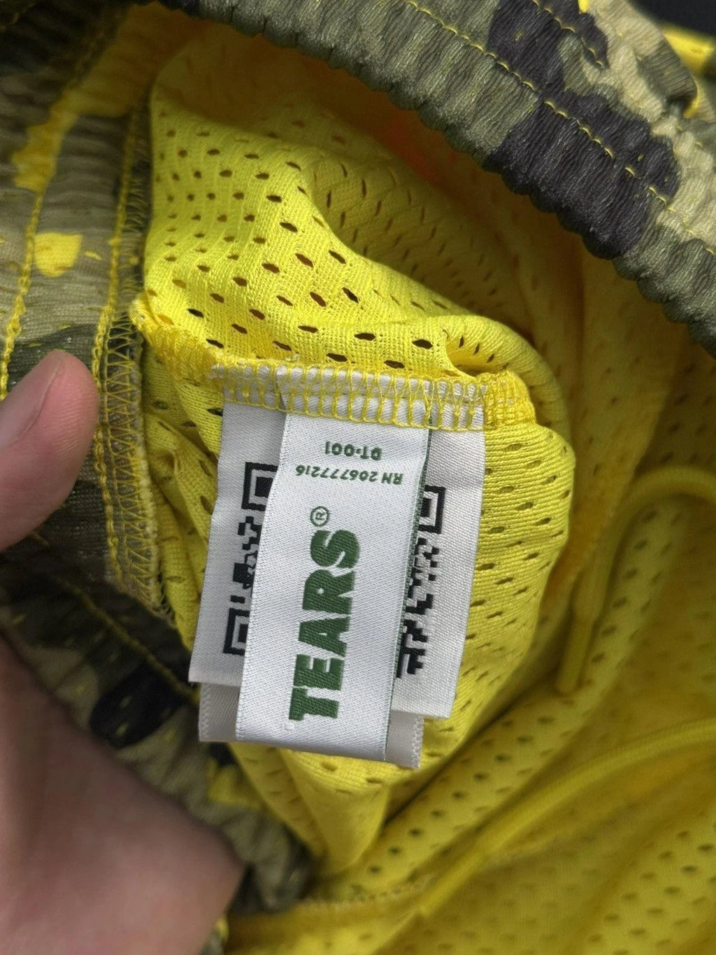 Denim Tears Mesh Summer Shorts Yellow Camo