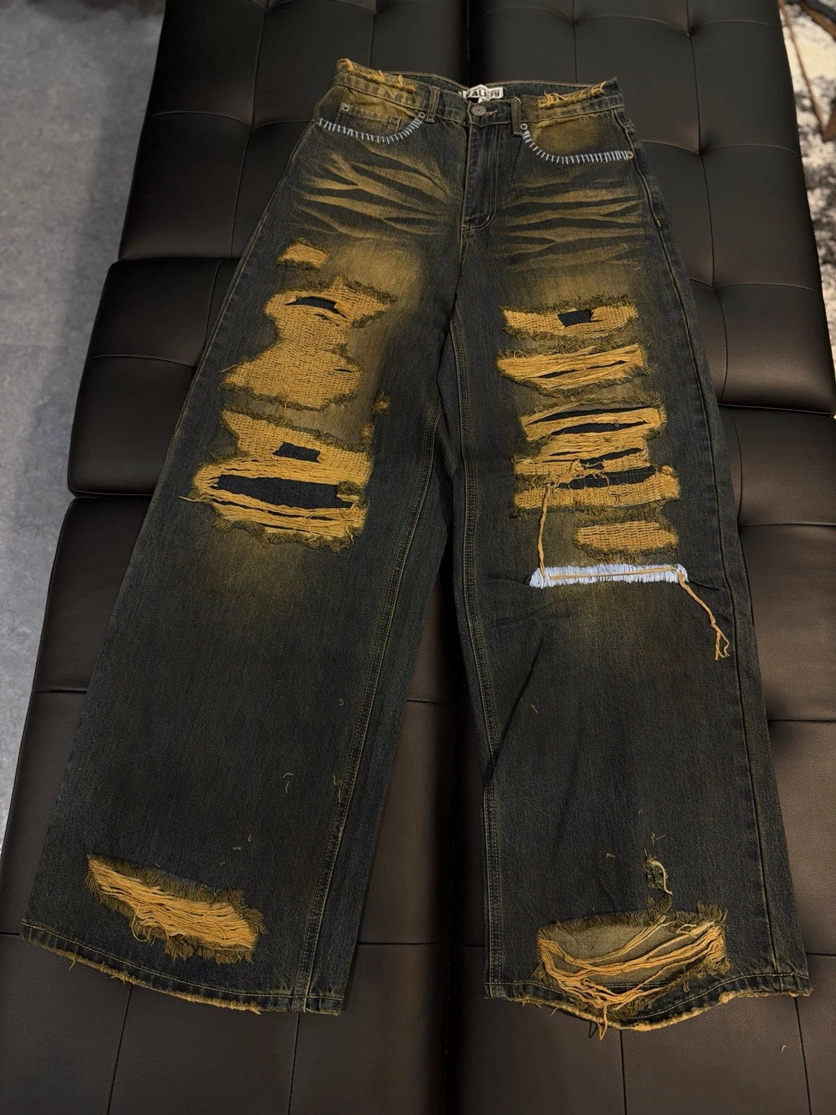 Valley Baggy Denim Blue Jeans - Deadstockdenimla