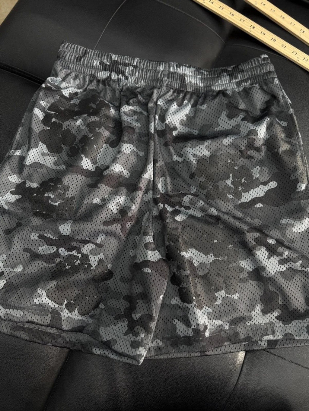 Denim Tears Mesh Summer Shorts Black Camo