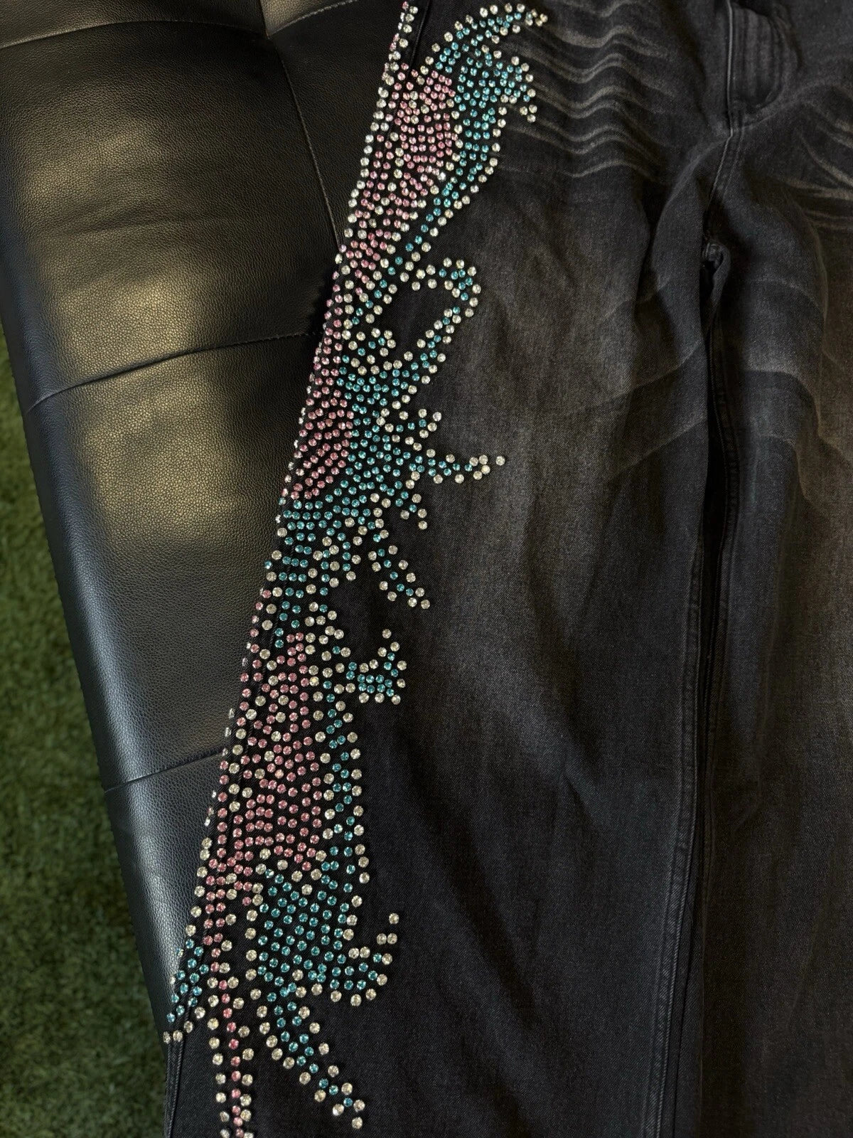Vale Forever Crystal Black Jeans - Deadstockdenimla