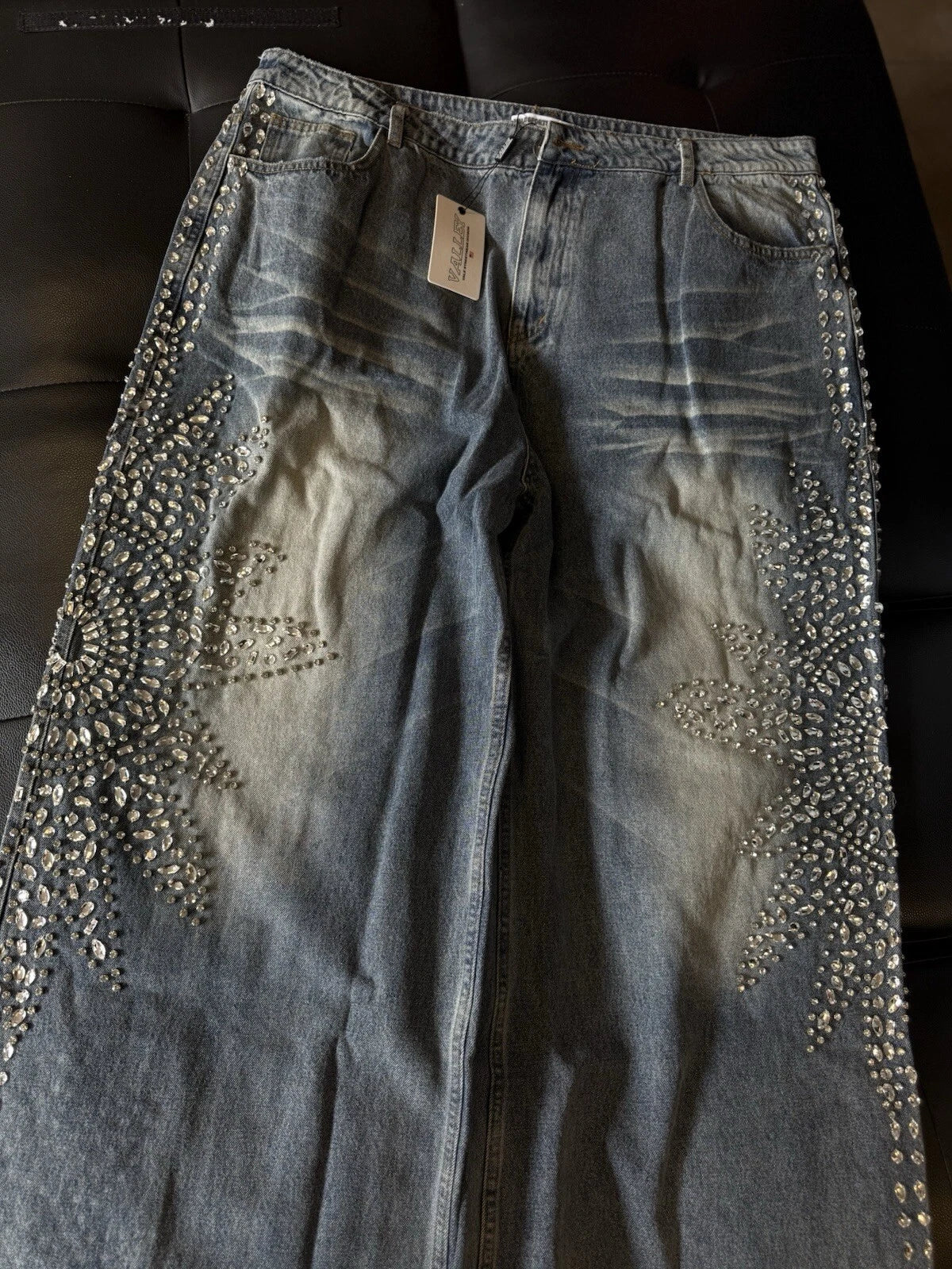 Vale Forever Crystal Blue Jeans - Deadstockdenimla