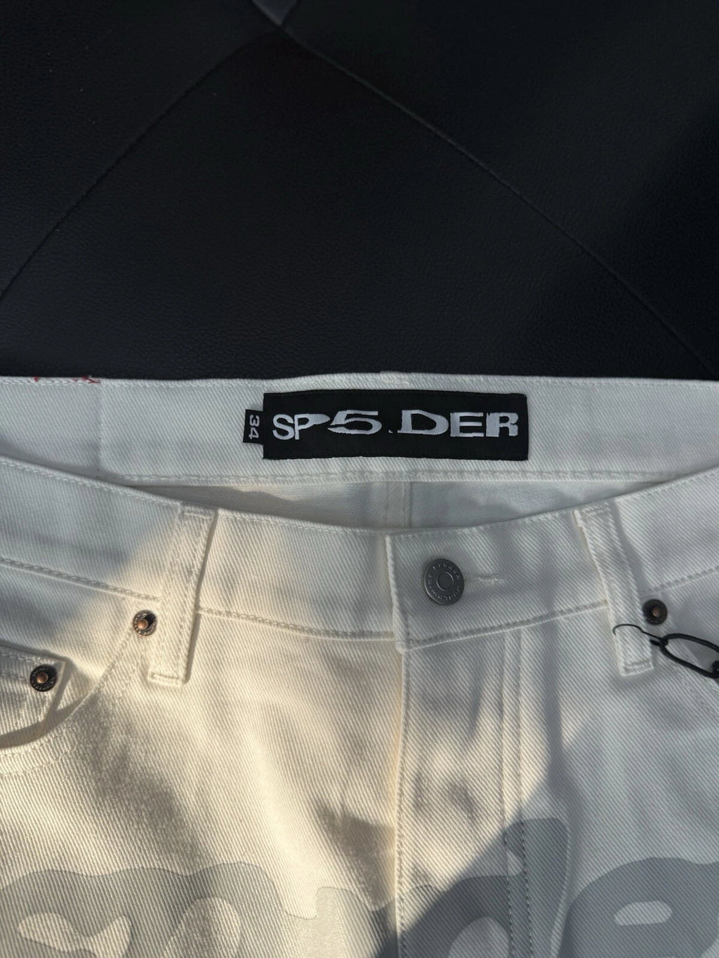 Sp5der OG Logo Denim Shorts - Deadstockdenimla