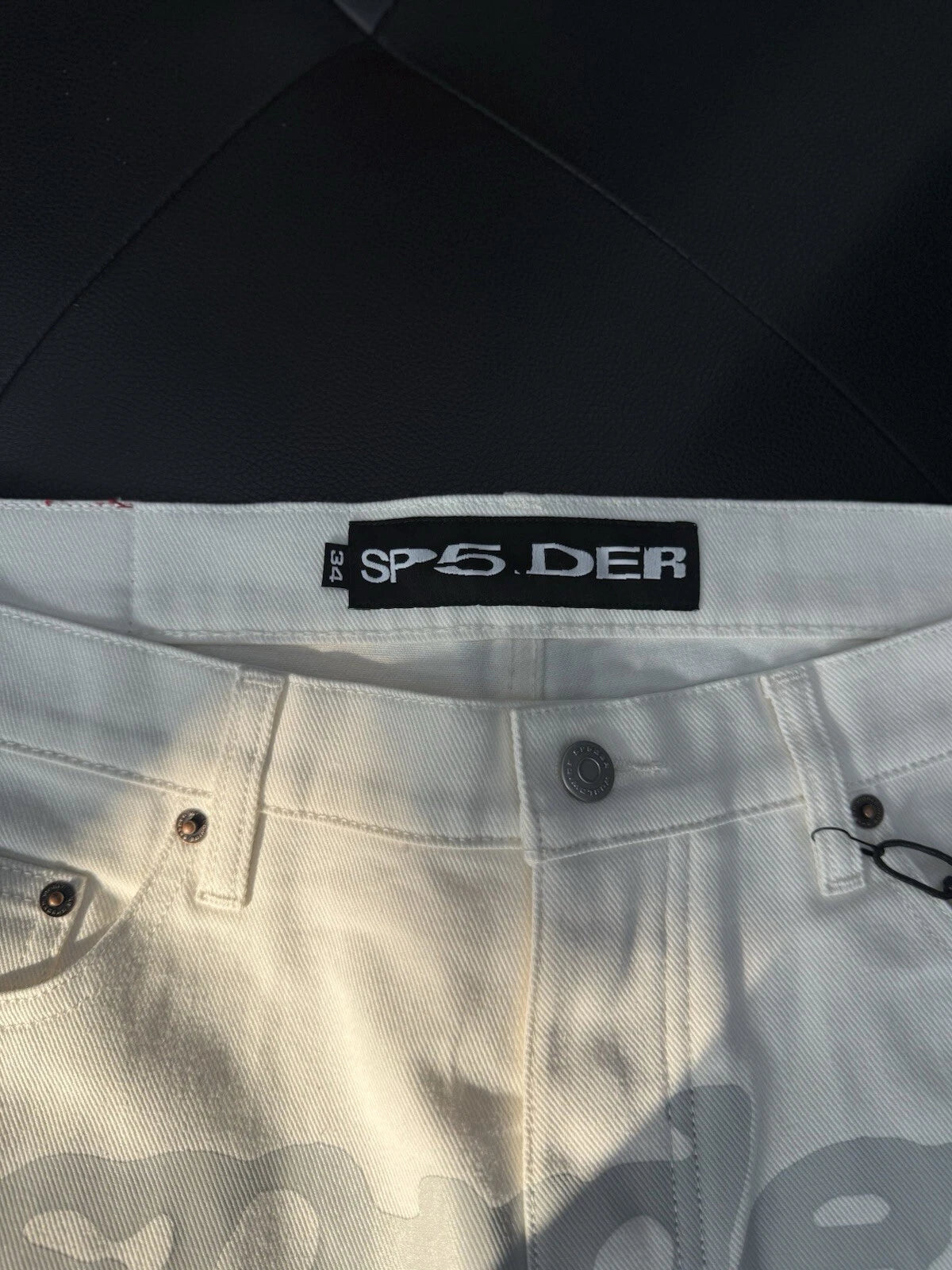 Sp5der OG Logo Denim Shorts - Deadstockdenimla