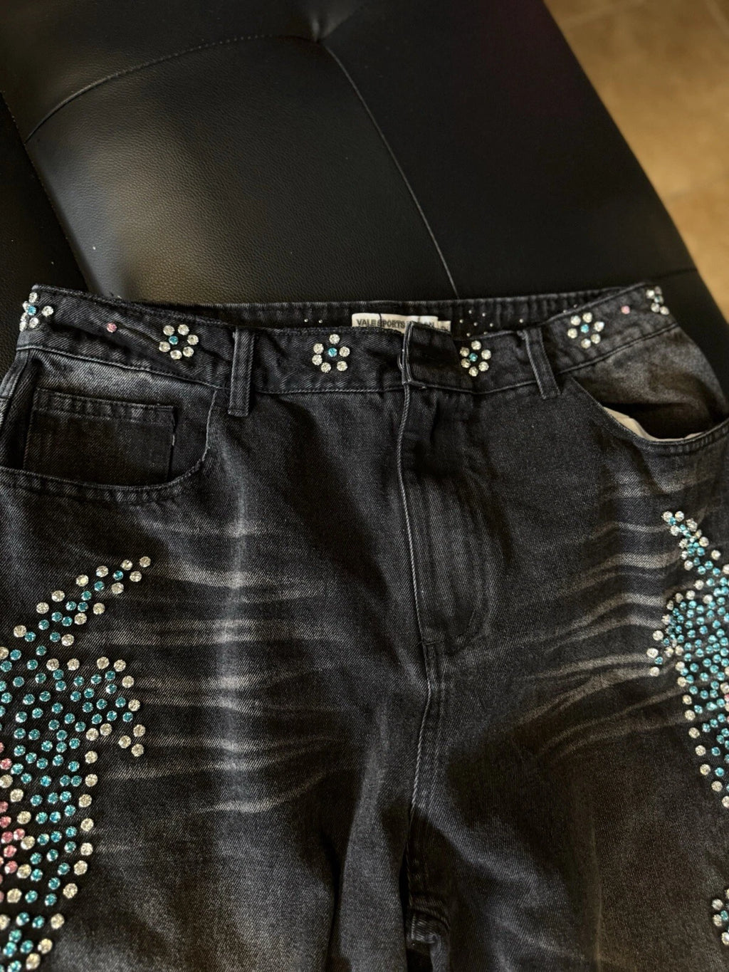 Vale Forever Crystal Black Jeans - Deadstockdenimla