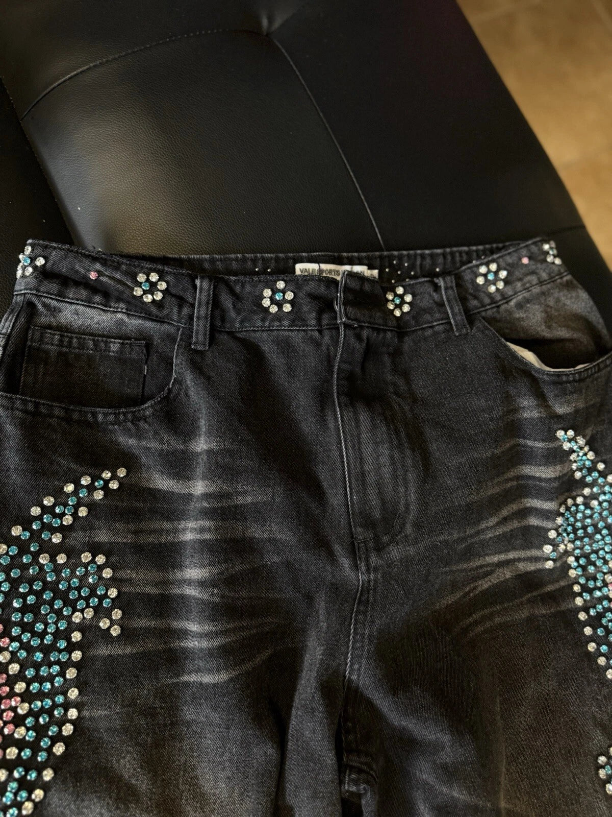 Vale Forever Crystal Black Jeans - Deadstockdenimla
