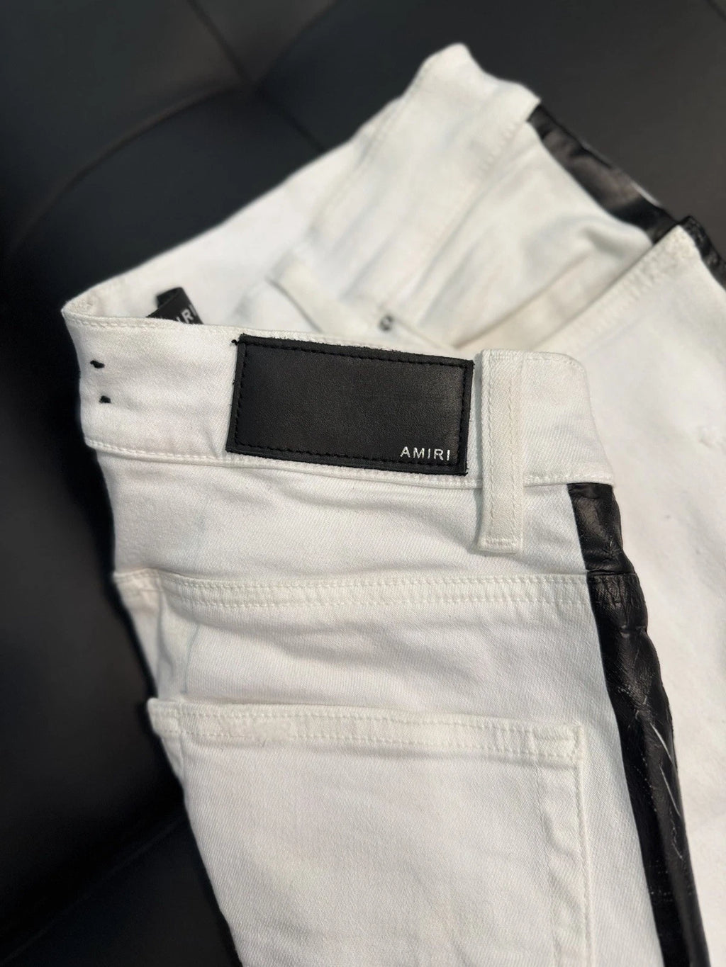 Amiri White Line Pants Jeans - Deadstockdenimla