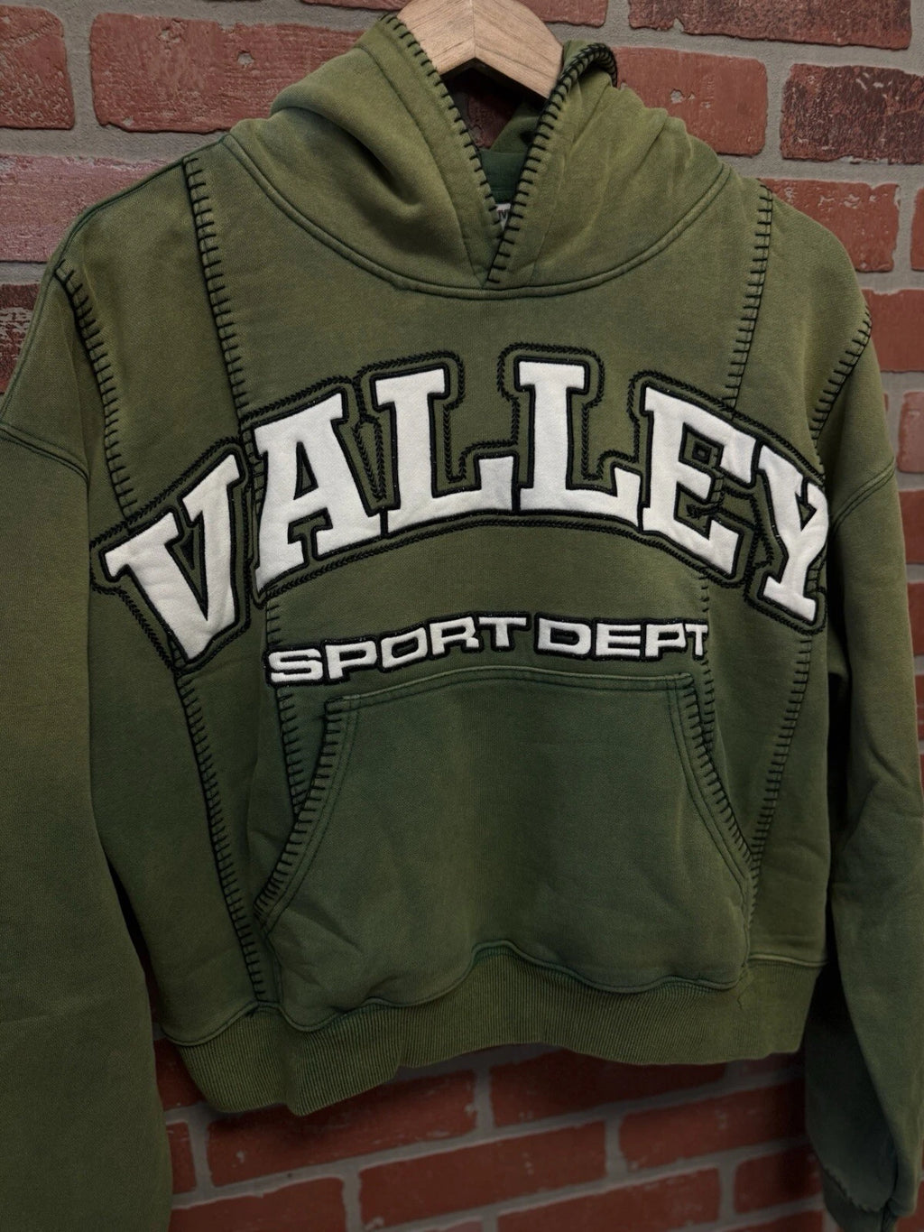 Vale Green Pull Over Hoodie Green - Deadstockdenimla
