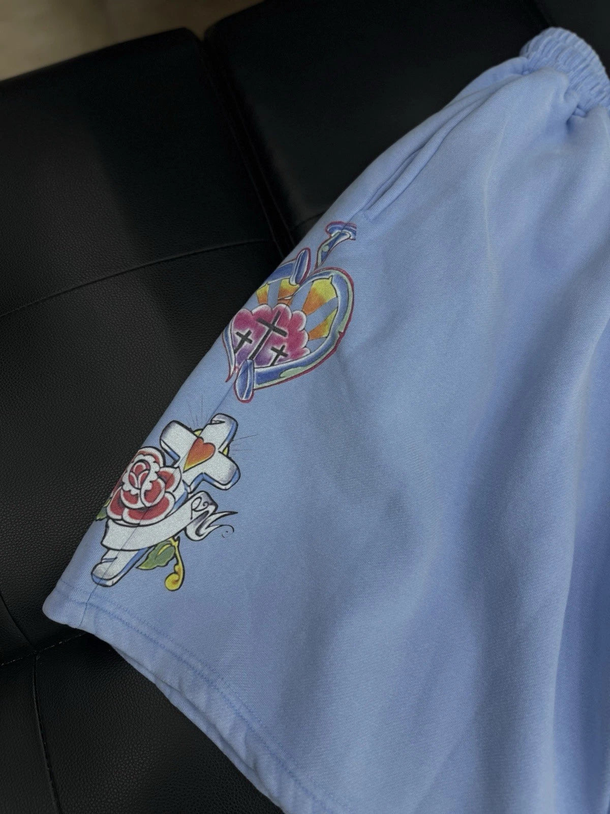 We Are Righteous Cotton Shorts Blue - Deadstockdenimla